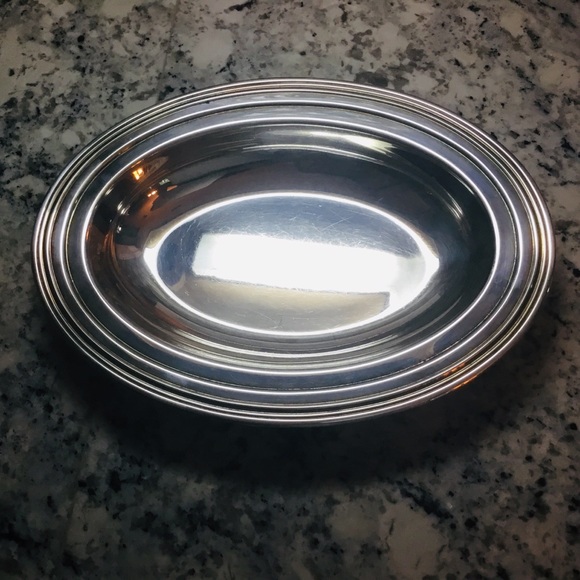 CONCORD Silver Plate oval serving bread 12" bowl - Picture 1 of 5